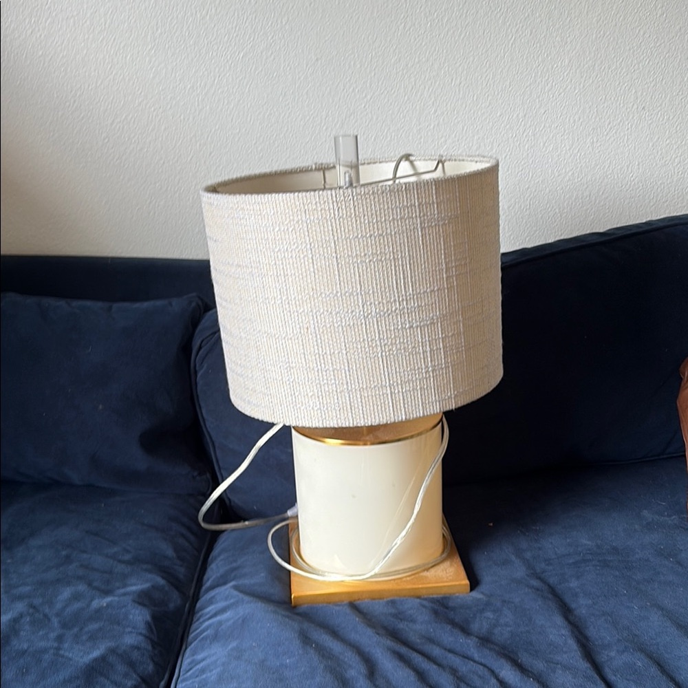 Modern Cream and Gold Table Lamp